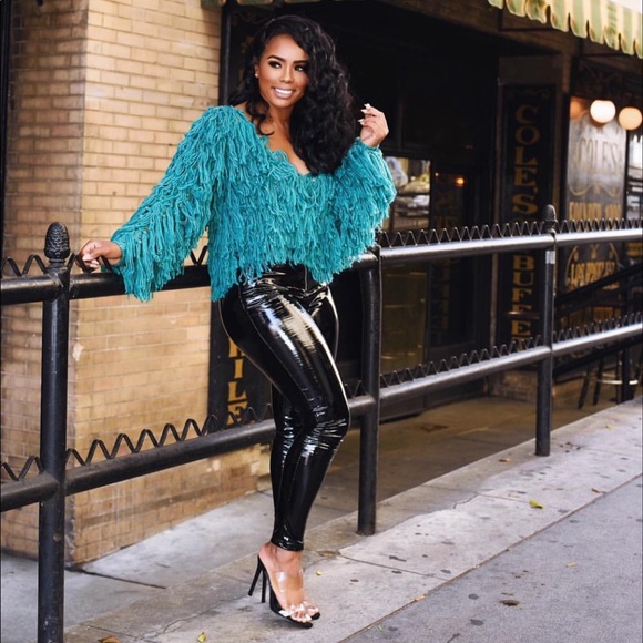 missguided vinyl pants